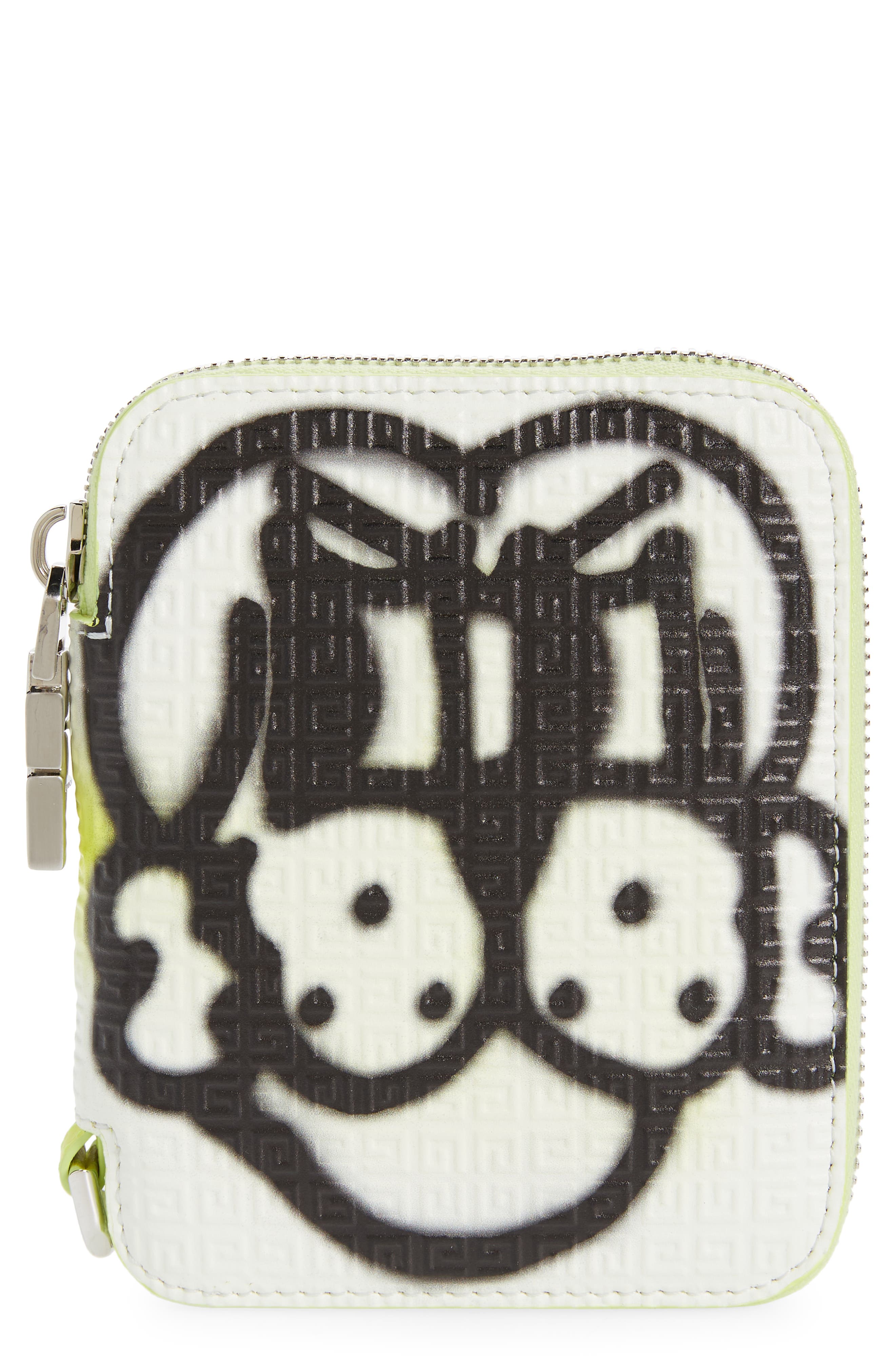 Givenchy x Chito Dog Print Zip Wallet in Fluo Yellow at Nordstrom