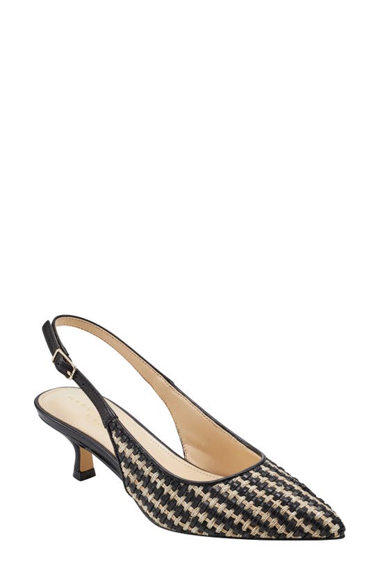 Shop Marc Fisher Ltd Larysa Pointed Toe Kitten Heel Slingback Pump In Black