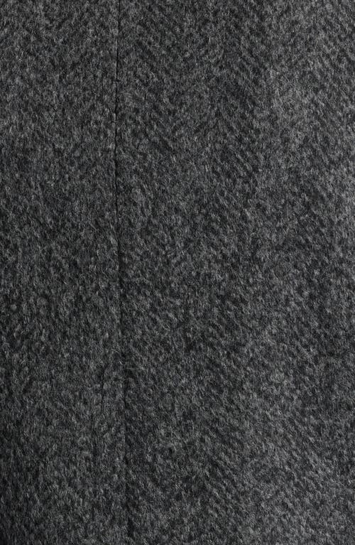 Cardinal Of Canada Mercer Herringbone Wool Blend Coat In Charcoal Herringbone