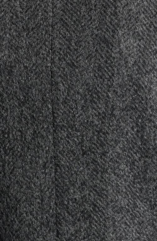 Shop Cardinal Of Canada Mercer Herringbone Wool Blend Coat In Charcoal Herringbone