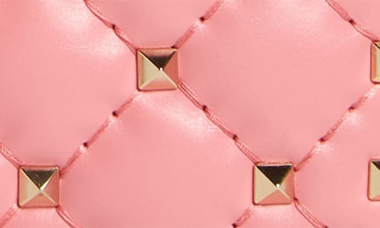 Valentino Rockstud Spike Leather Shoulder Bag In A76 Candy Rose