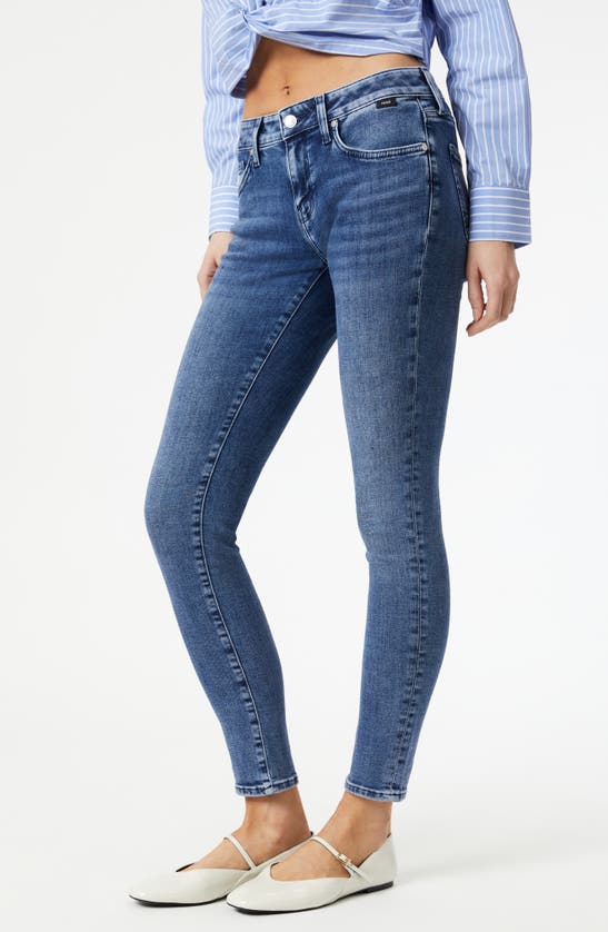 Shop Mavi Jeans Alexa Supersoft Skinny Jeans In Mid Feather Blue