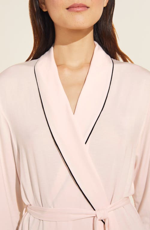 Shop Eberjey Gisele Classic Robe In Sorbet/black