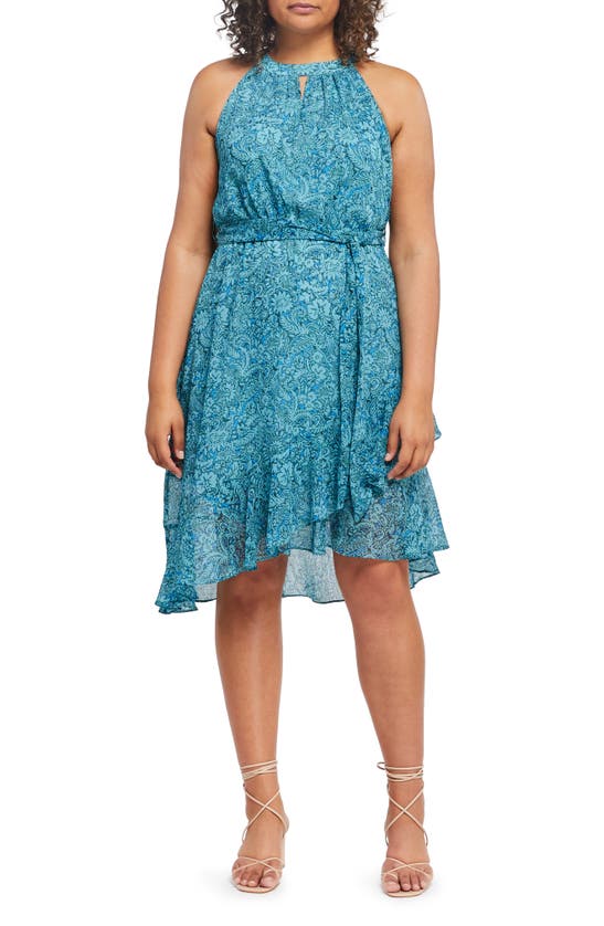 Estelle Sorrento Print Dress In Blue