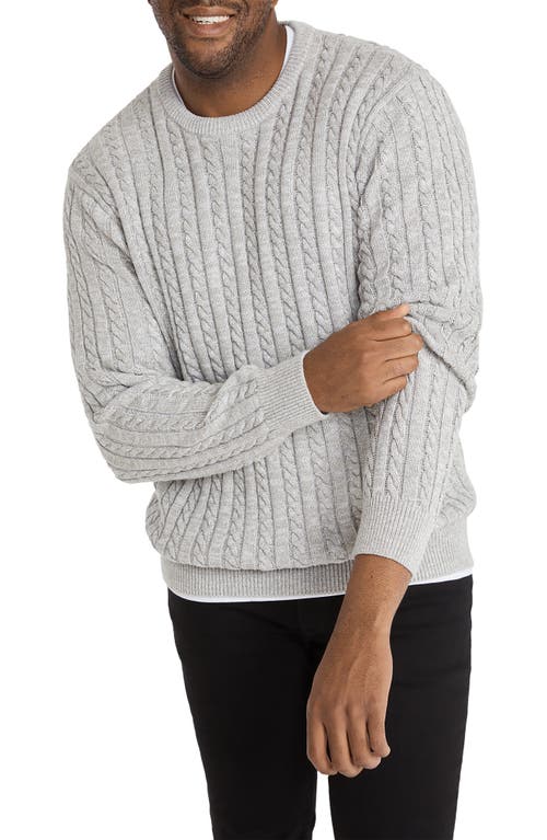 Johnny Bigg Cable Stitch Sweater Grey Marle at Nordstrom,