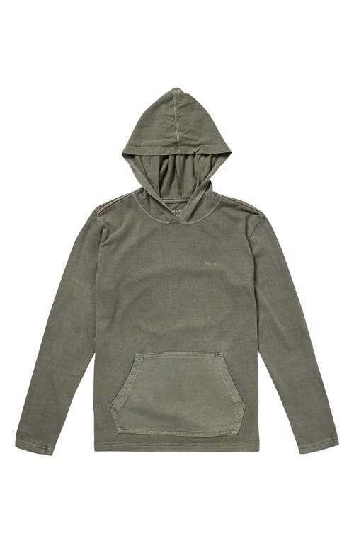 Rvca Pigment Dyed Hoodie In Mushroom