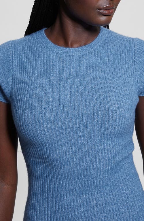 Guess Toki Rib Mini Sweater Dress In Nordic Sea Multi