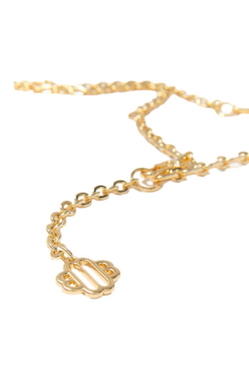 Maje Clover Logo Chain Belt In Gold