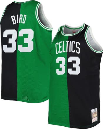 Mitchell & Ness Men's Larry Bird Black, Kelly Green Boston Celtics