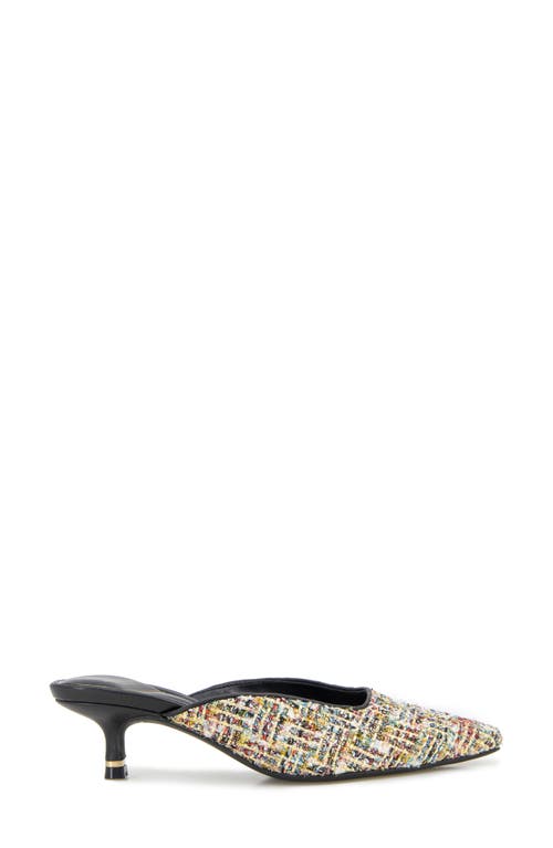 Kenneth Cole Margo Kitten Heel Mule In Metallic Multi Fabric