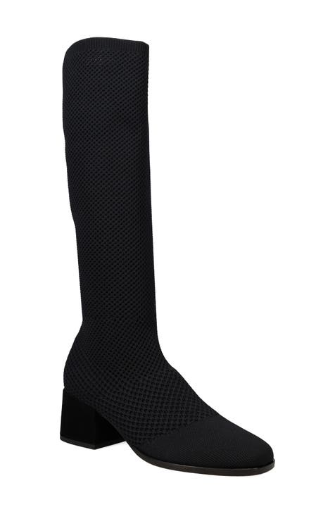 Black tight sock boots best sale