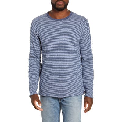 Faherty Luxe Heather Regular Fit Reversible Crewneck T-Shirt, Blue
