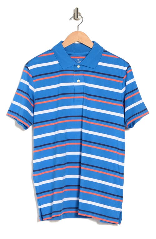 Shop Brooks Brothers Variega Performance Stretch Knit Short Sleeve Polo In Blue Multi
