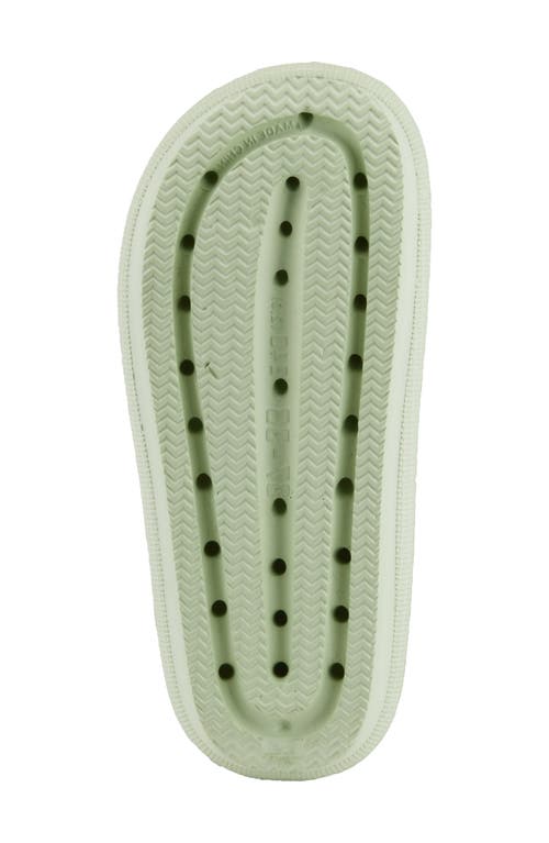 Flexus By Spring Step Bubbles Waterproof Slide Sandal In Light Green