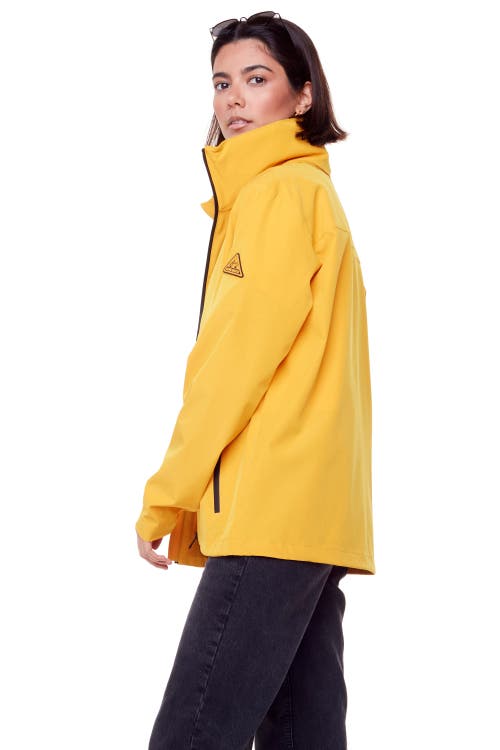 Alpine North Carmacks Unisex (recycled) Midweight Rain Shell Jacket In Mustard
