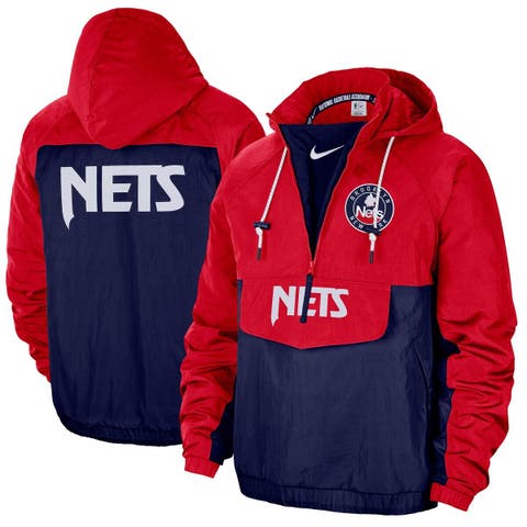 Men's Starter Black/Gray Brooklyn Nets NBA 75th Anniversary Full-Snap Varsity Hoodie Jacket