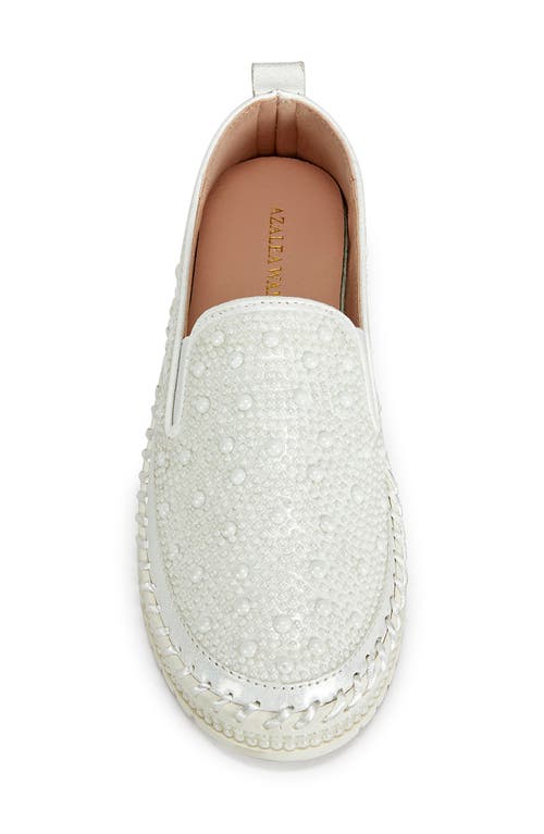 Shop Azalea Wang Rhinestone Sneaker In White