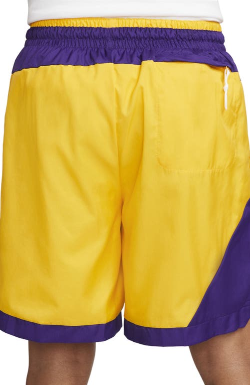 Shop Nike Dna Tie Waist Shorts In Court Purple/university Gold
