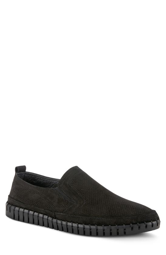 Spring Step Mateo Slip-on Sneaker In Black Nubuck