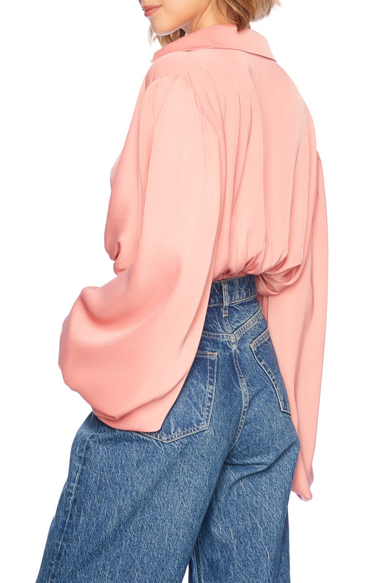 Susana Monaco Matte Satin Poet Top, Alternate, color, Hamptons