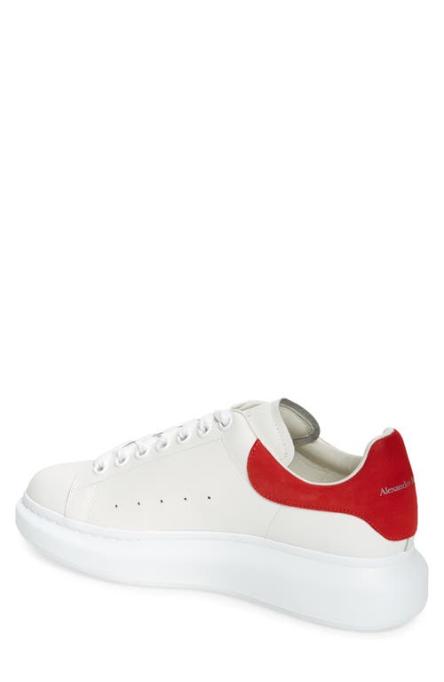 Shop Alexander Mcqueen Oversized Sneaker In White/lust Red