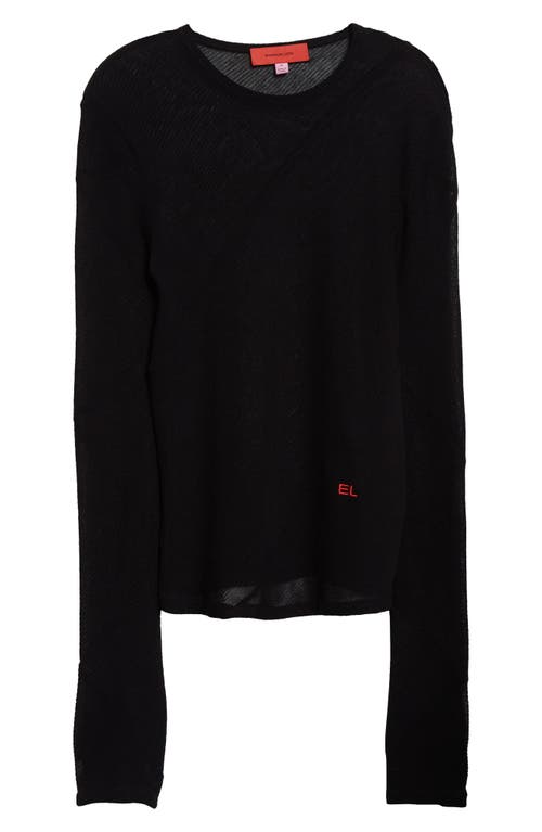 Shop Eckhaus Latta Spiral Seam Long Sleeve Rib T-shirt In Jet