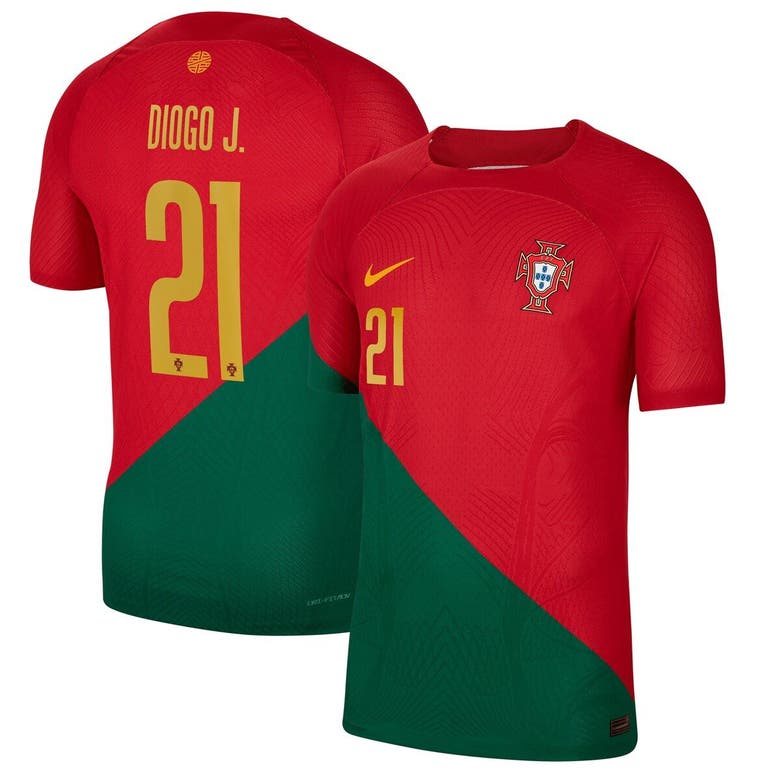 Nike Diogo Jota Red Portugal National Team 2022/23 Home Vapor Match ...