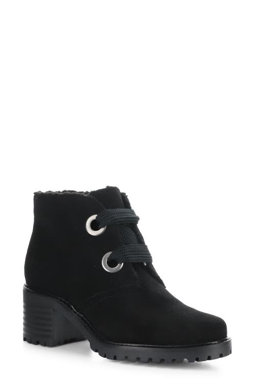 Shop Bos. & Co. Index Leather Ankle Boot In Black Suede/mini Sherpa