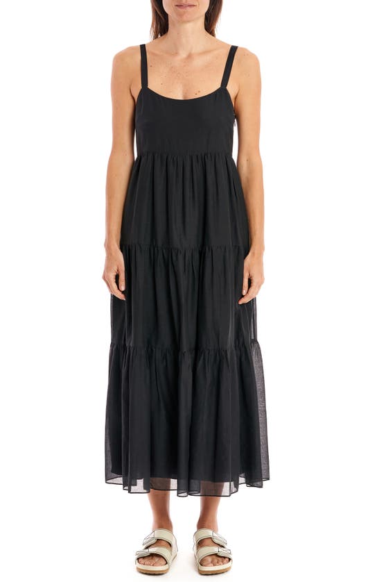 La Ligne Melisa Cotton & Silk Dress In Black