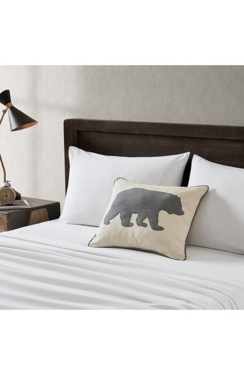 Eddie Bauer Bear Throw Pillow In Grey