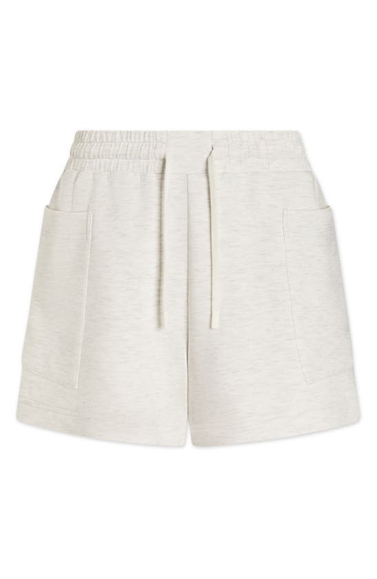 Shop Varley Isabella Sweat Shorts In Ivory Marl