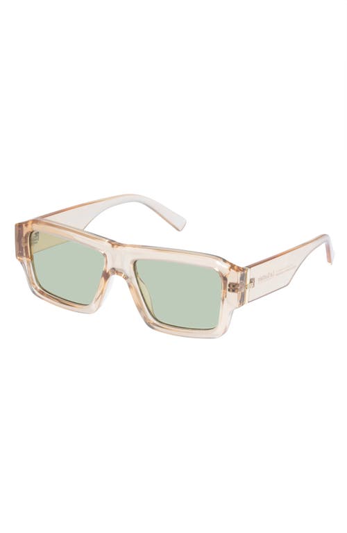 Le Specs Polygraph 55mm Rectangular Sunglasses In Sand