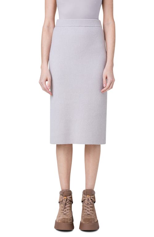 Akris Cashmere Rib Sweater Skirt 033 Greige at Nordstrom,