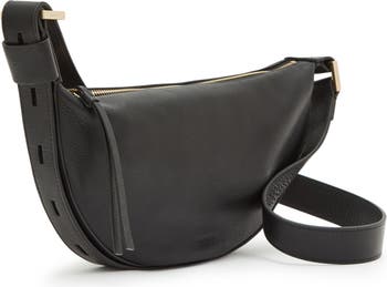 Leather Pp Half Moon Crossbody, Handbags