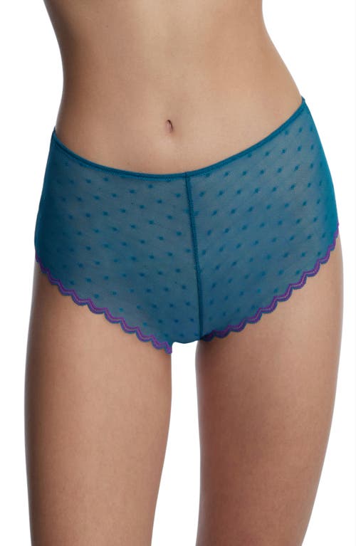 Skarlett Blue Siren Dotted Lace Hipster In Celestial/vivid Purple