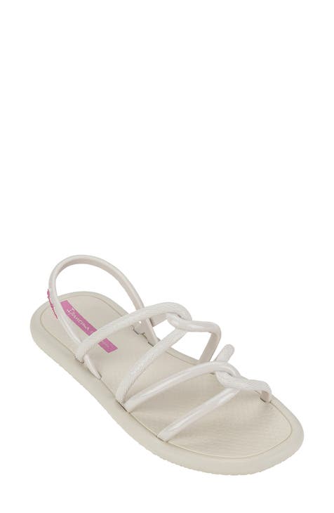 新品未使用 RIM ARK square toe covered sandals ivory - 靴