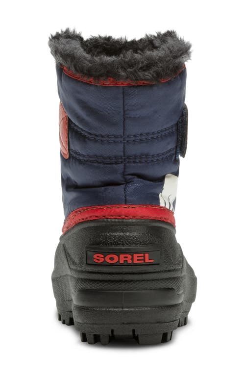 Shop Sorel Kids' Snow Commander Insulated Waterproof Boot In Nocturnal/sail Red