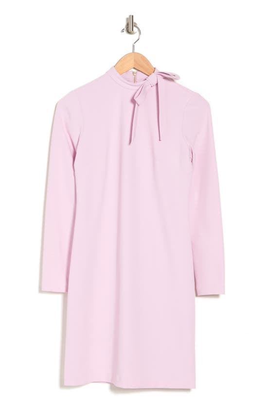 Calvin Klein Tie Neck Long Sleeve Sheath Dress In Cherry Blossom | ModeSens