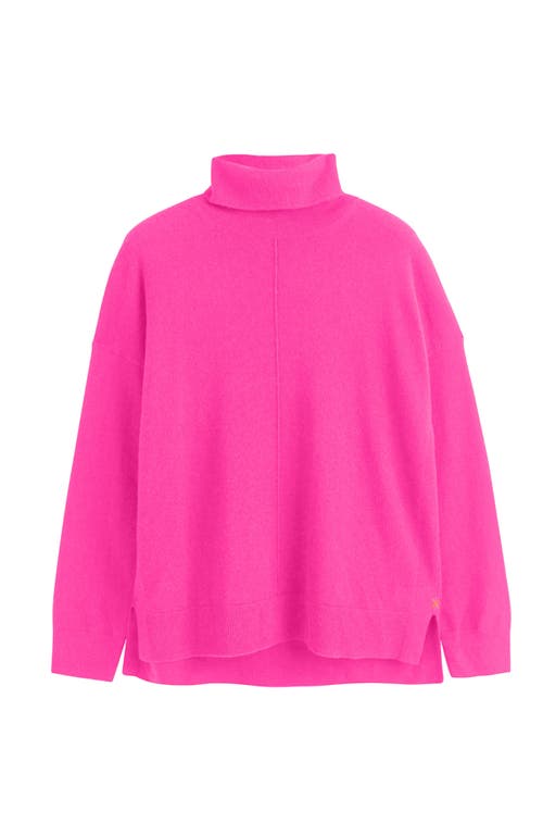 Shop Chinti & Parker Relaxed Roll Neck Wool & Cashmere Sweater In Pink