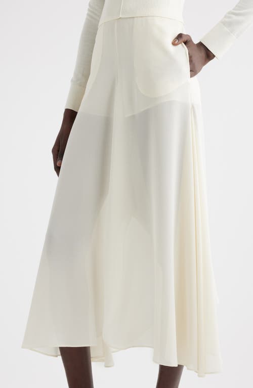 Shop Chloé Semisheer Silk Culottes In Iconic Milk