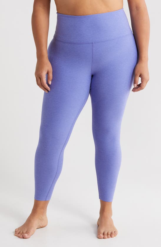 Shop Beyond Yoga High Waist Midi Leggings In Indigo Heather