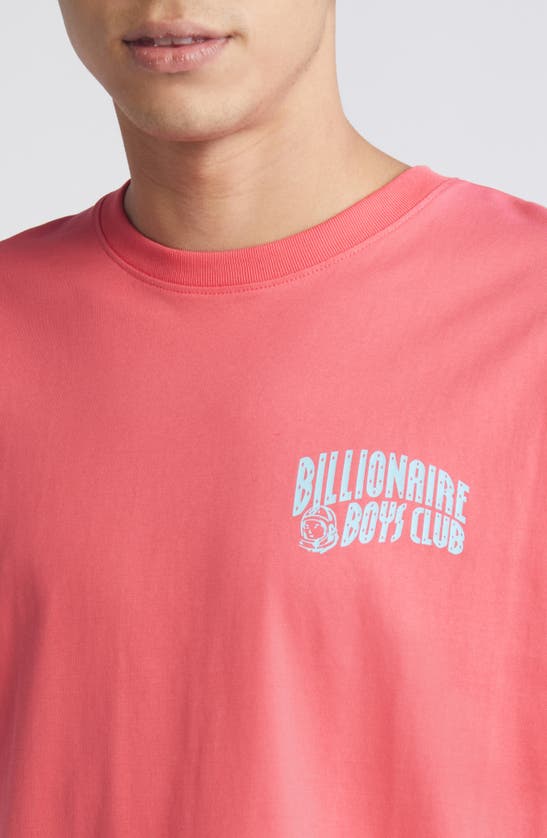 Shop Billionaire Boys Club Small Arch Logo Cotton Graphic T-shirt In Rouge Red