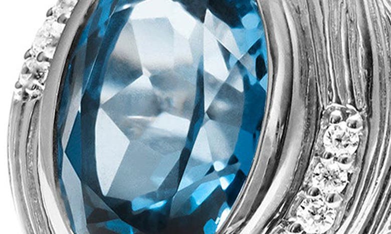 Shop Judith Ripka Santorini London Blue Topaz & Diamond Oval Ring
