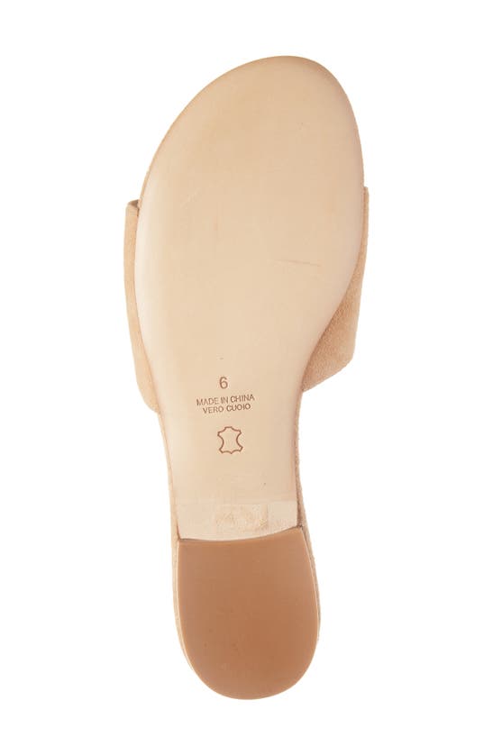 Shop Koko + Palenki Dina Mismatched Slide Sandals In Almond Suede
