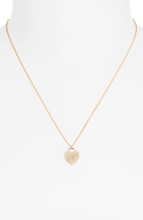 Shop Set & Stones Alice Initial Heart Pendant Necklace In Gold/a