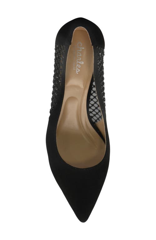 Charles By Charles David Alanna Embellished Pointed Toe Pump In Black