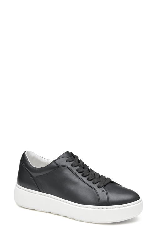 Shop Johnston & Murphy Cammie Low Top Sneaker In Black Tumbled Full Grain