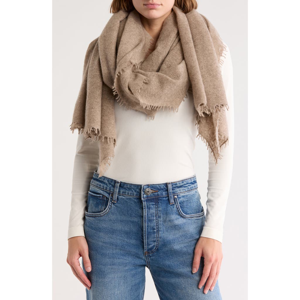 Jane Carr The Luxe Cashmere Scarf In Taupe