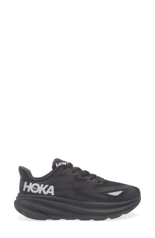 Shop Hoka Clifton 9 Running Shoe In Black/black/black