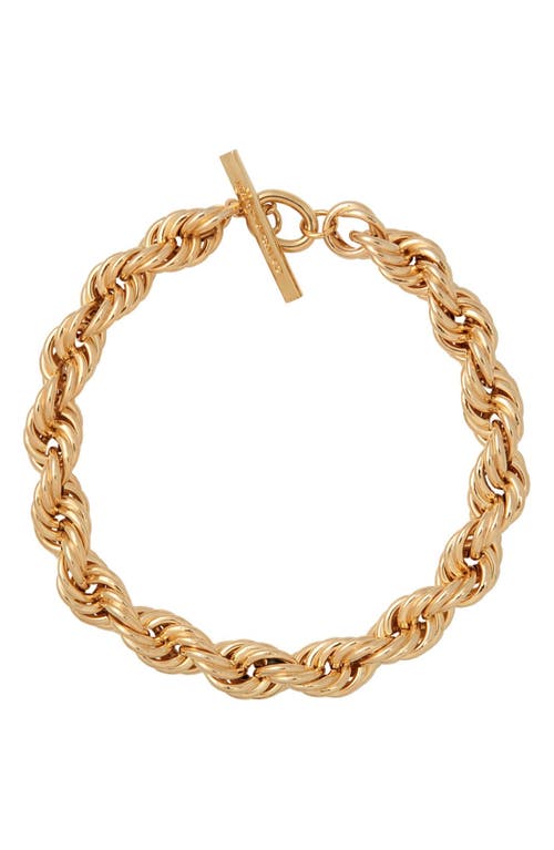 Martha Calvo Amina Twisted Chain Link Necklace in Gold